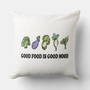 Gesundes Sprichwort gutes Essen ist gute Laune ges Kissen