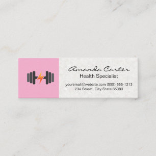 Gesundheit   Hantel-Logo   Fitness Mini Visitenkarte