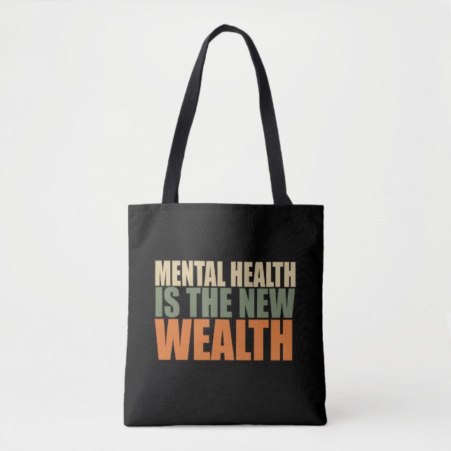 Gesundheit ist der neue Wohlstand Tasche (Vorderseite)