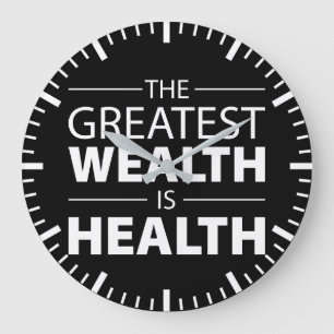 Gesundheit ist Reichtum, die inspirierend Große Wanduhr