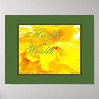 "Gesundheit ist Reichtum" Poster Art Print