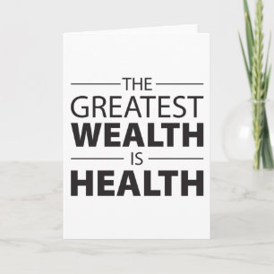 Gesundheit ist Wohlstand, Training Fitness Inspira Karte