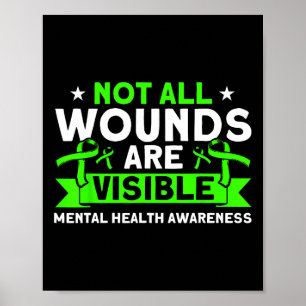 Gesundheit nicht alle Wunden Sichtbare psychische Poster