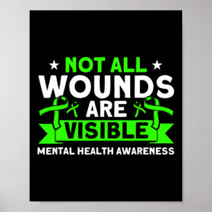Gesundheit nicht alle Wunden Sichtbare psychische  Poster