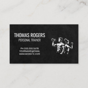 Gesundheit Personaltrainer Fitness Visitenkarte