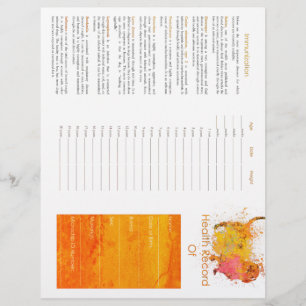 Gesundheit Platten Aquarellhund - Orange
