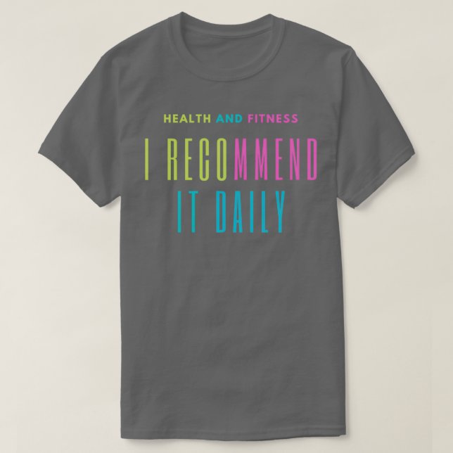 Gesundheit und Fitness T-Shirt (Design vorne)