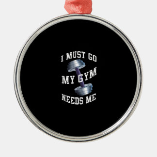 Gesundheit und Ness trainieren - mein Fitnessstudi Ornament Aus Metall