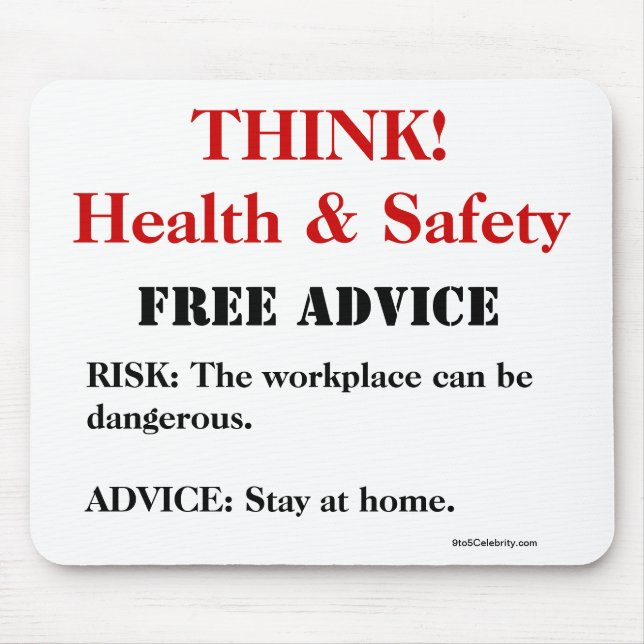 Gesundheit und Sicherheit! Arbeiten von Zuhause Fu Mousepad (Vorne)