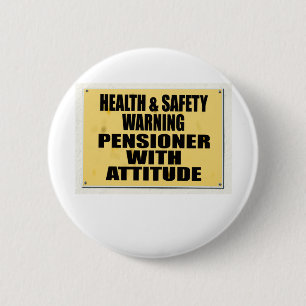 Gesundheit und Sicherheit sind verschwunden, Rentn Button