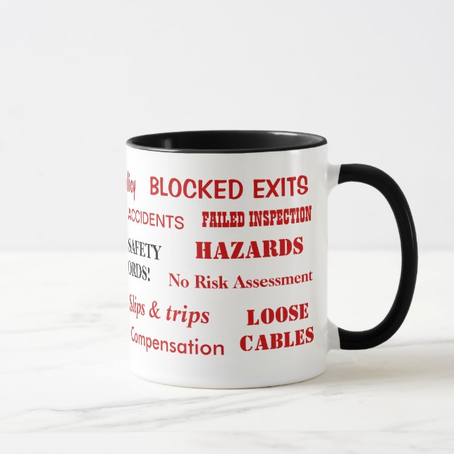 Gesundheit und Sicherheits-Kraftausdrücke und Tasse (Rechts)