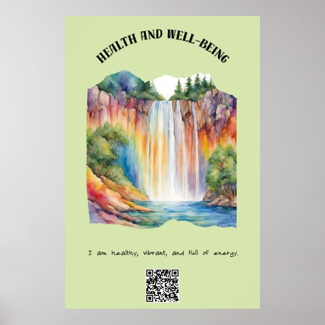 Gesundheit und Wohlbefinden positive Bejahung Poster (Vorne)