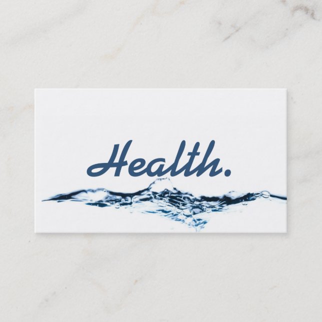 Gesundheits-berufliche Geschäfts-Karte H2O No.1 v2 Visitenkarte (Vorderseite)