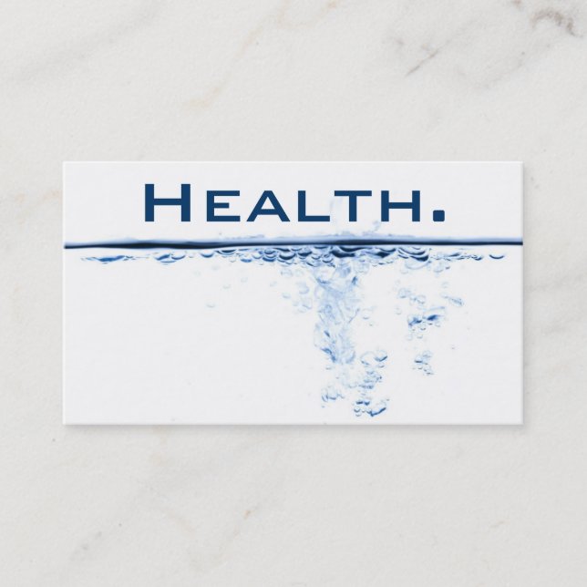 Gesundheits-berufliche Geschäfts-Karte H2O No.2 Visitenkarte (Vorderseite)