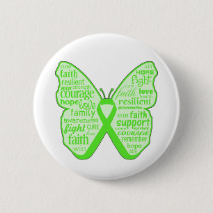 Gesundheits-Bewusstseins-Schmetterlings-Band Button