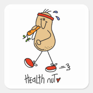 Gesundheits-Freak T-Shirts und Geschenke Quadratischer Aufkleber
