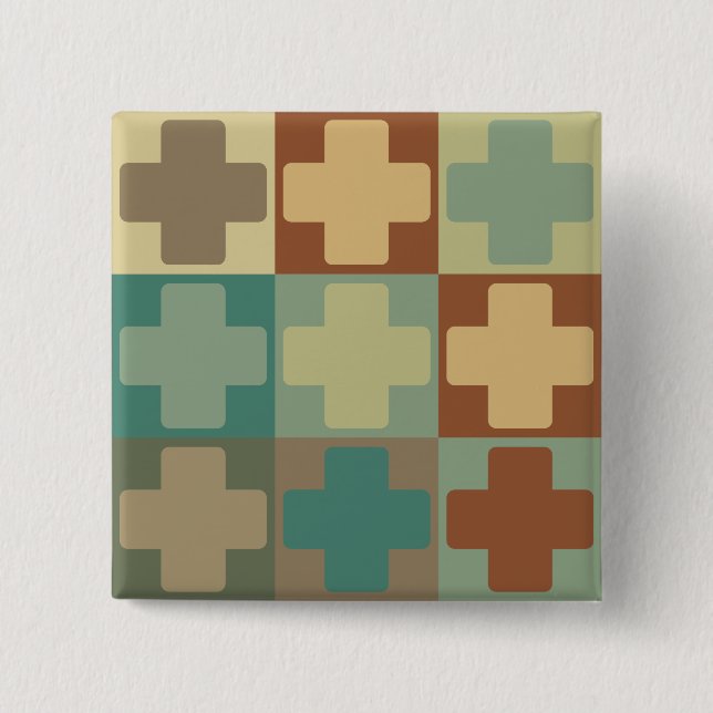 Gesundheits-und Sicherheits-Pop-Kunst Button (Vorderseite)