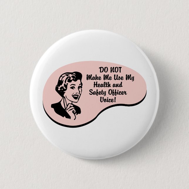 Gesundheits-und Sicherheitsbeamt-Stimme Button (Vorderseite)