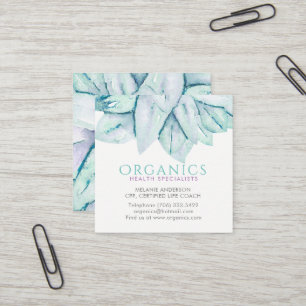 Gesundheits-und Wellness-Visitenkarten Quadratische Visitenkarte