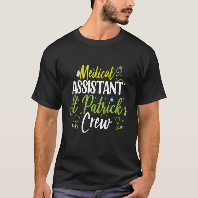 Gesundheitsassistent St Patrick's Day Crew Zitat C T-Shirt (Vorderseite)