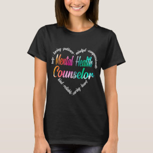 Gesundheitsberater Herz Wortwolke Wasserfarbe Rege T-Shirt