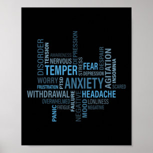 Gesundheitsbewusstsein Angst Depression Störung Poster