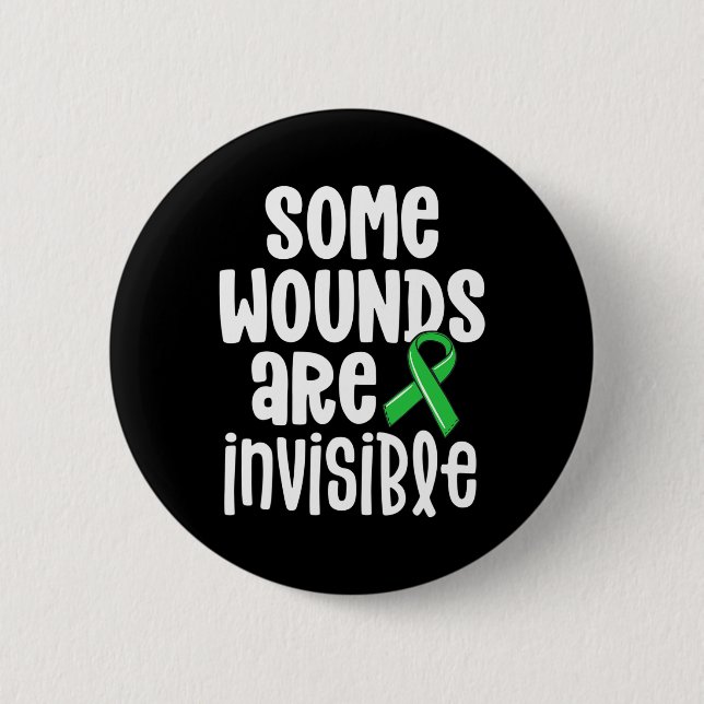 Gesundheitsbewusstsein Einige Wunden sind unsichtb Button (Vorderseite)