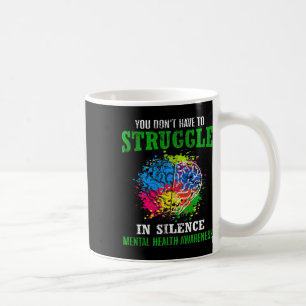 Gesundheitsbewusstsein Monat Kampf Stigma psychisc Kaffeetasse