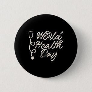 Gesundheitsbewusstsein, T-Shirt des Weltgesundheit Button