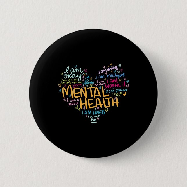Gesundheitsbewusstsein verleiht Depression Button (Vorderseite)