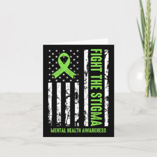 Gesundheitsflagge in den USA Wir tragen grüne psyc Karte