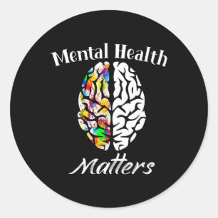 Gesundheitsfragen beenden die Stigma Mental Health Runder Aufkleber