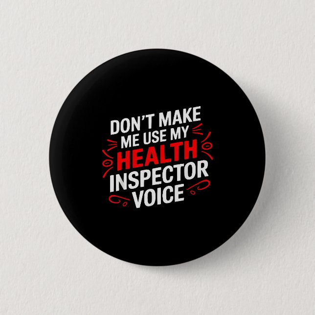 Gesundheitsinspektor Beruf Gesundheitswesen Button (Vorderseite)