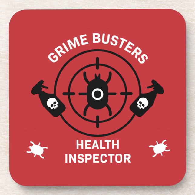 Gesundheitsinspektor Getränkeuntersetzer (Vorderseite)