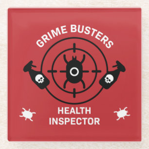 Gesundheitsinspektor Glasuntersetzer
