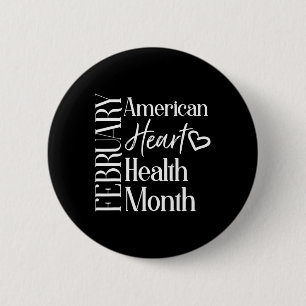 Gesundheitsmonat Februar Amerikanische Herzgesundh Button