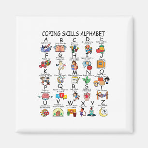 Gesundheitspflegefähigkeiten Alphabet-Schullehrer  Magnet