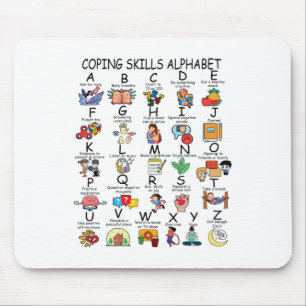 Gesundheitspflegefähigkeiten Alphabet-Schullehrer  Mousepad