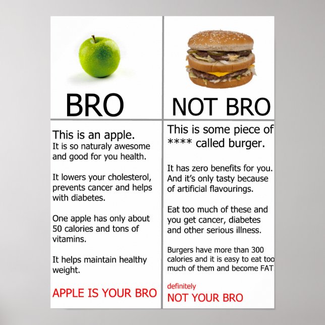 Gesundheitsposter, Apple, Gewichtsabnahme-Motivati Poster (Vorne)