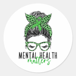 Gesundheitsproblem Bun Woman Neurodiversity Emo Runder Aufkleber