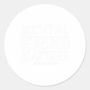 Gesundheitsprobleme beenden das Stigma Awareness D Runder Aufkleber