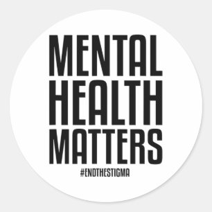 Gesundheitsprobleme beenden das Stigma Mental Heal Runder Aufkleber