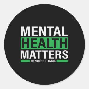 Gesundheitsprobleme beenden das Stigma Mental Heal Runder Aufkleber