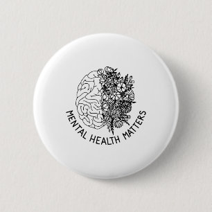 Gesundheitsprobleme Blume des menschlichen Gehirns Button
