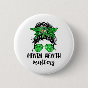 Gesundheitsprobleme - Bun-Geschenk Mental Health A Button