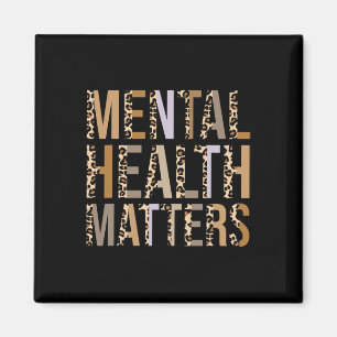 Gesundheitsprobleme Leopard Print Mental Awareness Magnet