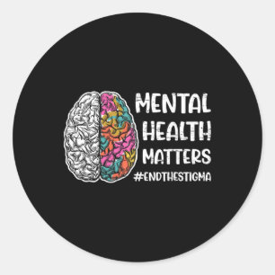Gesundheitsprobleme Mental Mental Runder Aufkleber