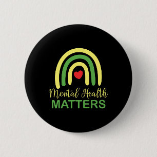 Gesundheitsprobleme Rainbow Retro Nationales Bewus Button