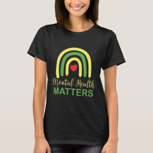 Gesundheitsprobleme Regenbogen Retro Nationaler Be T-Shirt