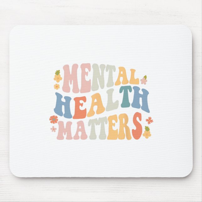 Gesundheitsprobleme seien nette Retro Mental Aware Mousepad (Vorne)